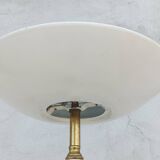 Halogen floor lamp from the 60s in marble ceramic and brass