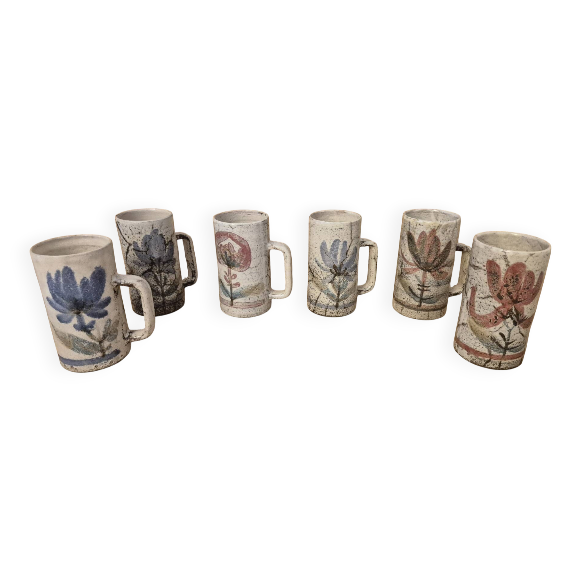 Serie de 6 chopes Gustave Raynaud