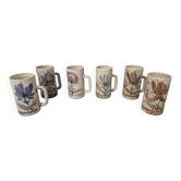Serie de 6 chopes Gustave Raynaud