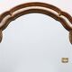 Arched gold-leaf mirror with marbled glass border by Deknudt, Belgium, 20th