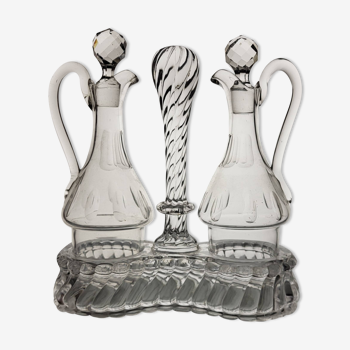 Baccarat oil and vinegar holder