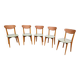 Lot de 5 chaises vintage style scandinave