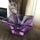 Empty purple crystal pocket