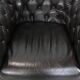 Luxury dark cowhide Chesterfield club armchair in English style