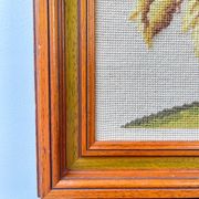 Vintage Floral Canvas Tapestry - Retro Wall Hanging Embroidery