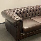 Brown leather Chesterfield vintage Sofa