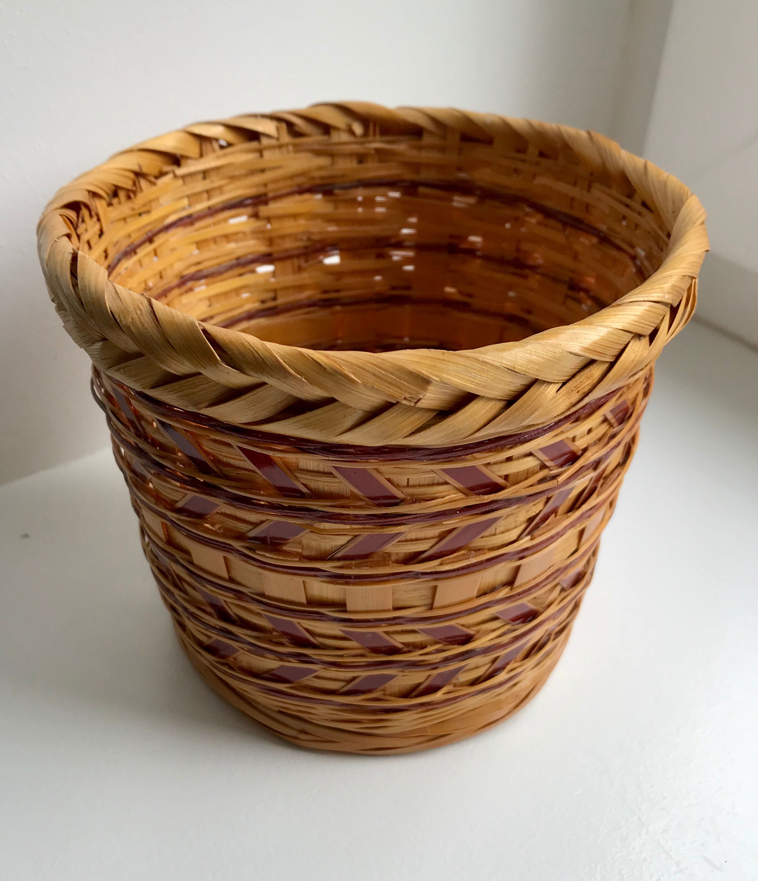 Rattan pot cover 70s