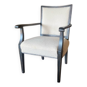 Fauteuil directoire tissu bouclette