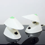 Lampes de table en bakélite blanche, années 1930