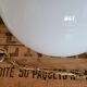 XXL opaline globe hanging lamp
