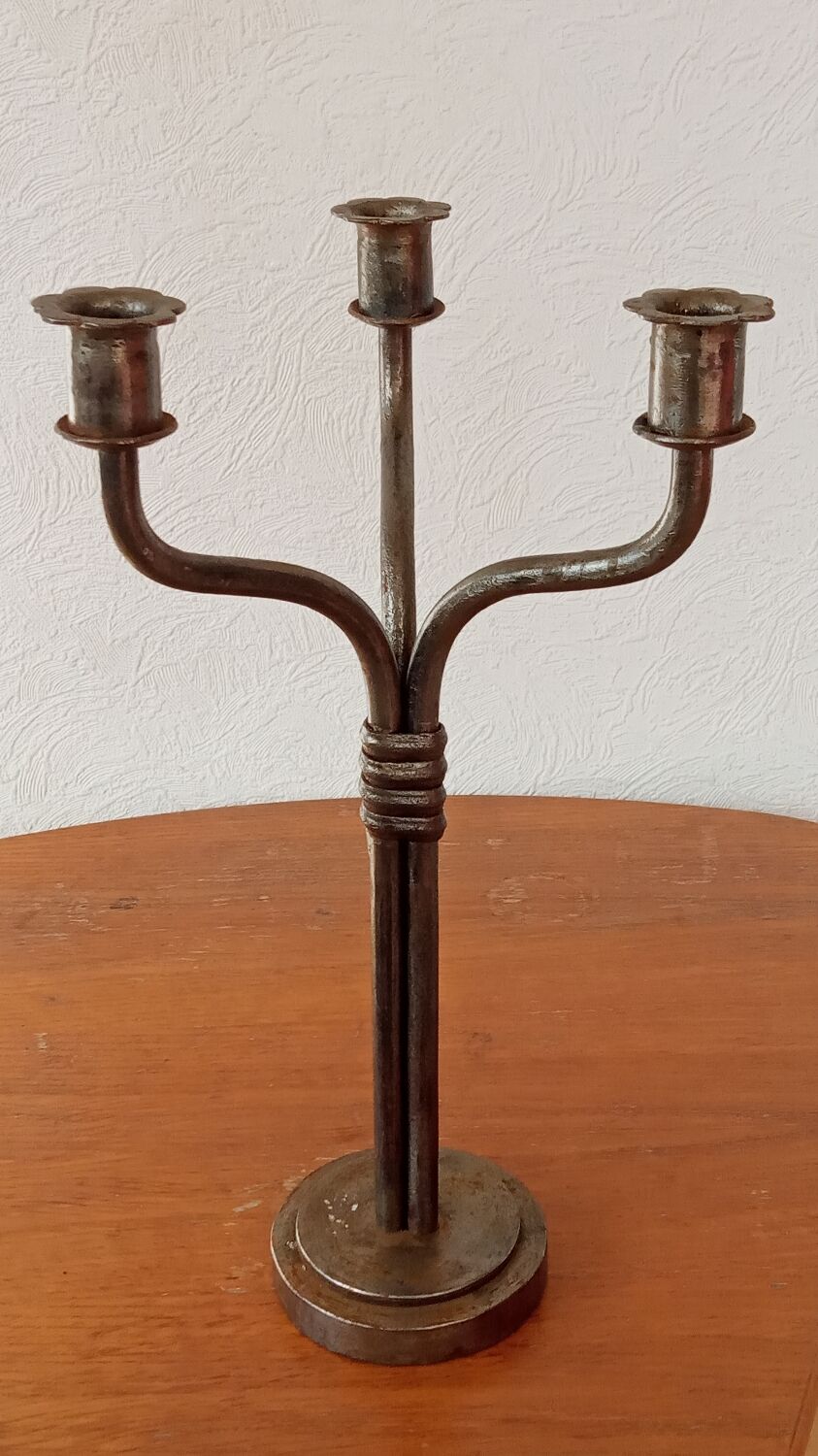Wrought iron candlestick