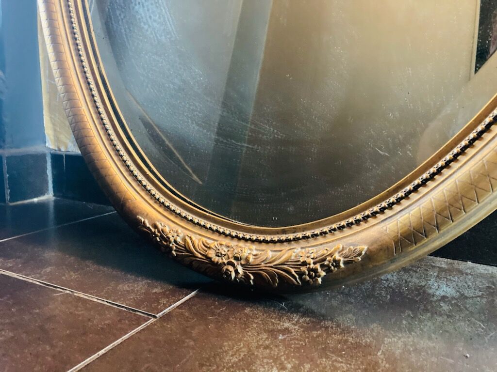 Vintage golden mirror 110x68cm