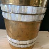 Brass and mother-of-pearl champagne bucket