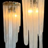 Pair of sconces " called murano waterfall " by carlo nason for mazzega
