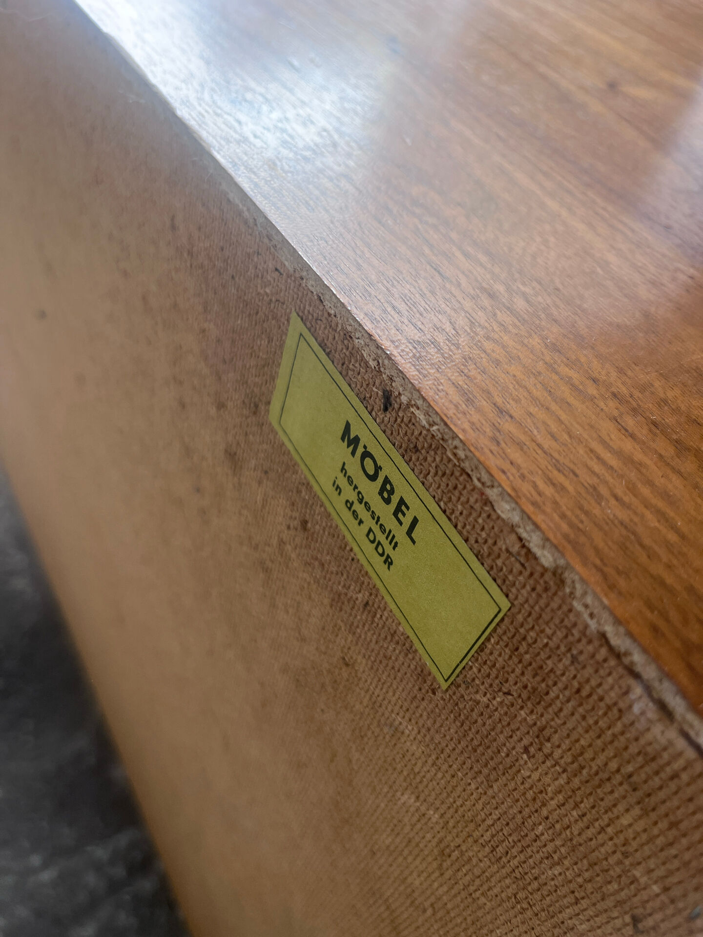 Commode vintage en noyer DDR, années 1960