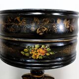 Napoleon III planter in blackened wood and gilded decorations, XIXth century