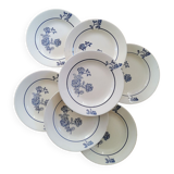 Old St Amand flat plates, blue roses