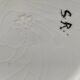 Gien Vintage Plate with Floral Pattern and Blue Border