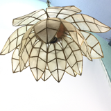 Vintage lotus flower mother-of-pearl hanging lamp