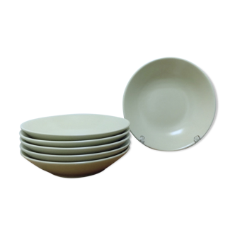 Lot de 6 assiettes creuses en grès