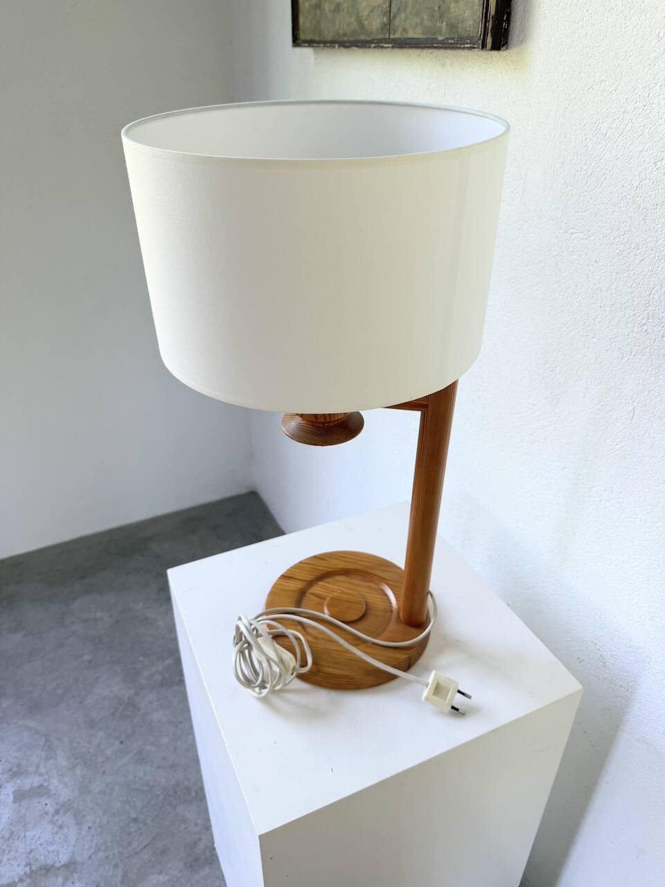 Ikea pine table lamp 1980