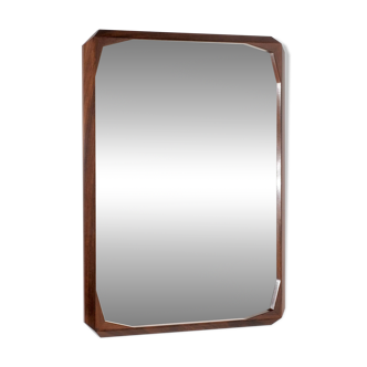 Miroir rectangulaire vintage en bois, Italie, années 1960.