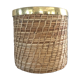 Roasted pot rattan and vintage brass