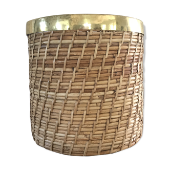 Roasted pot rattan and vintage brass