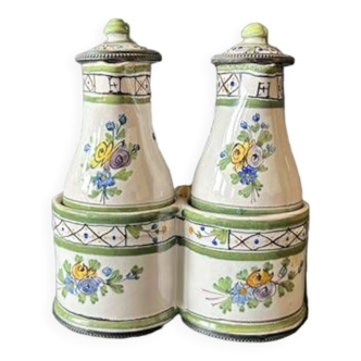 Oil & vinegar pot - Malicorne earthenware