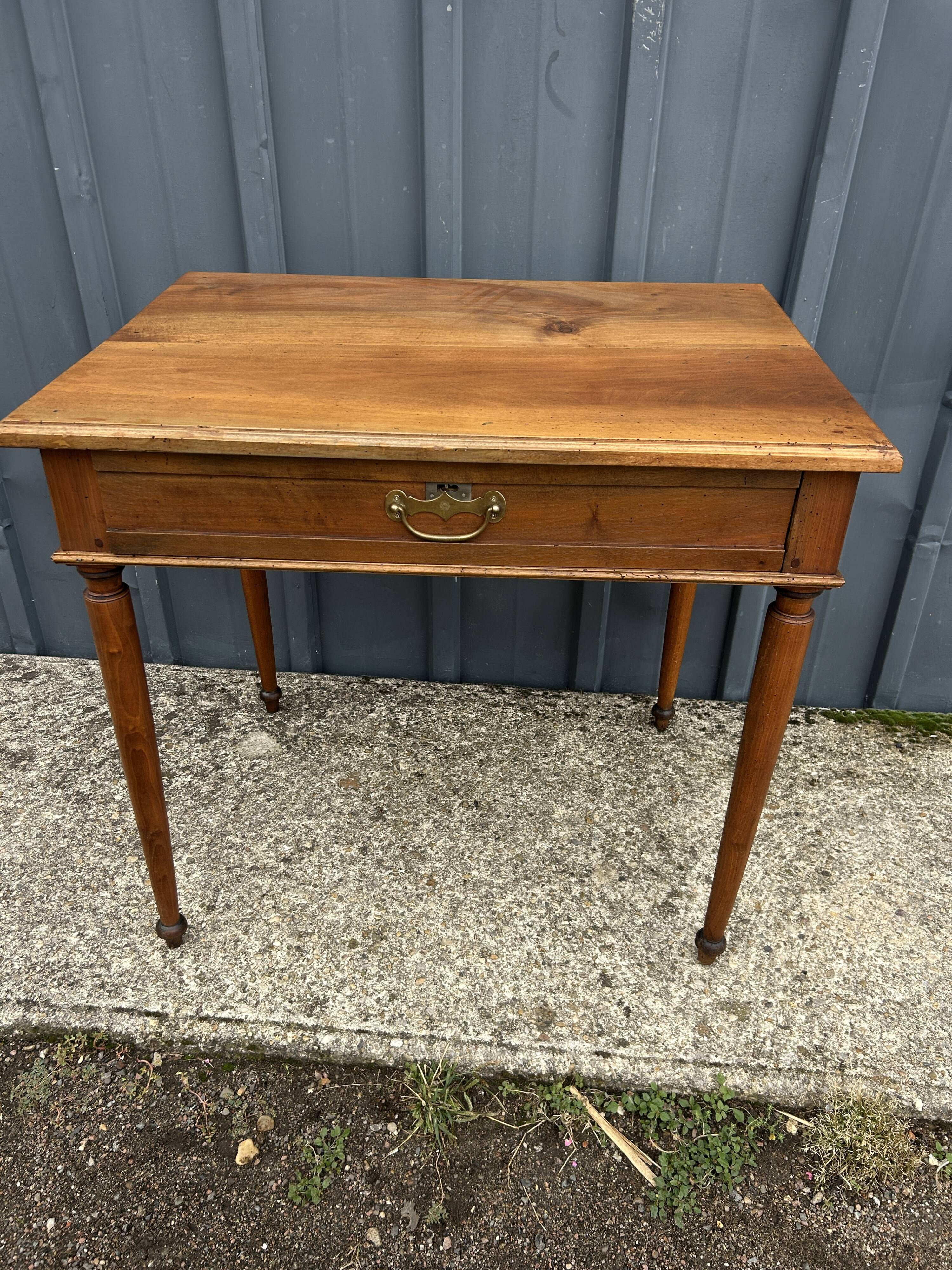small Directoire desk in solid walnut
