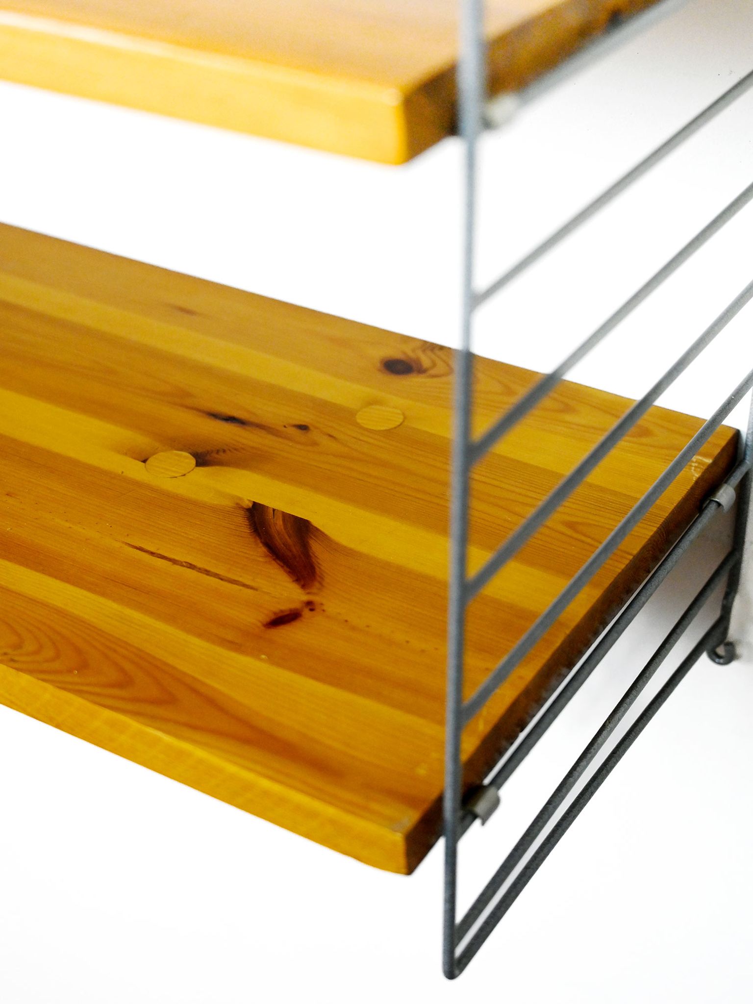 Swedish pine and metal shelf