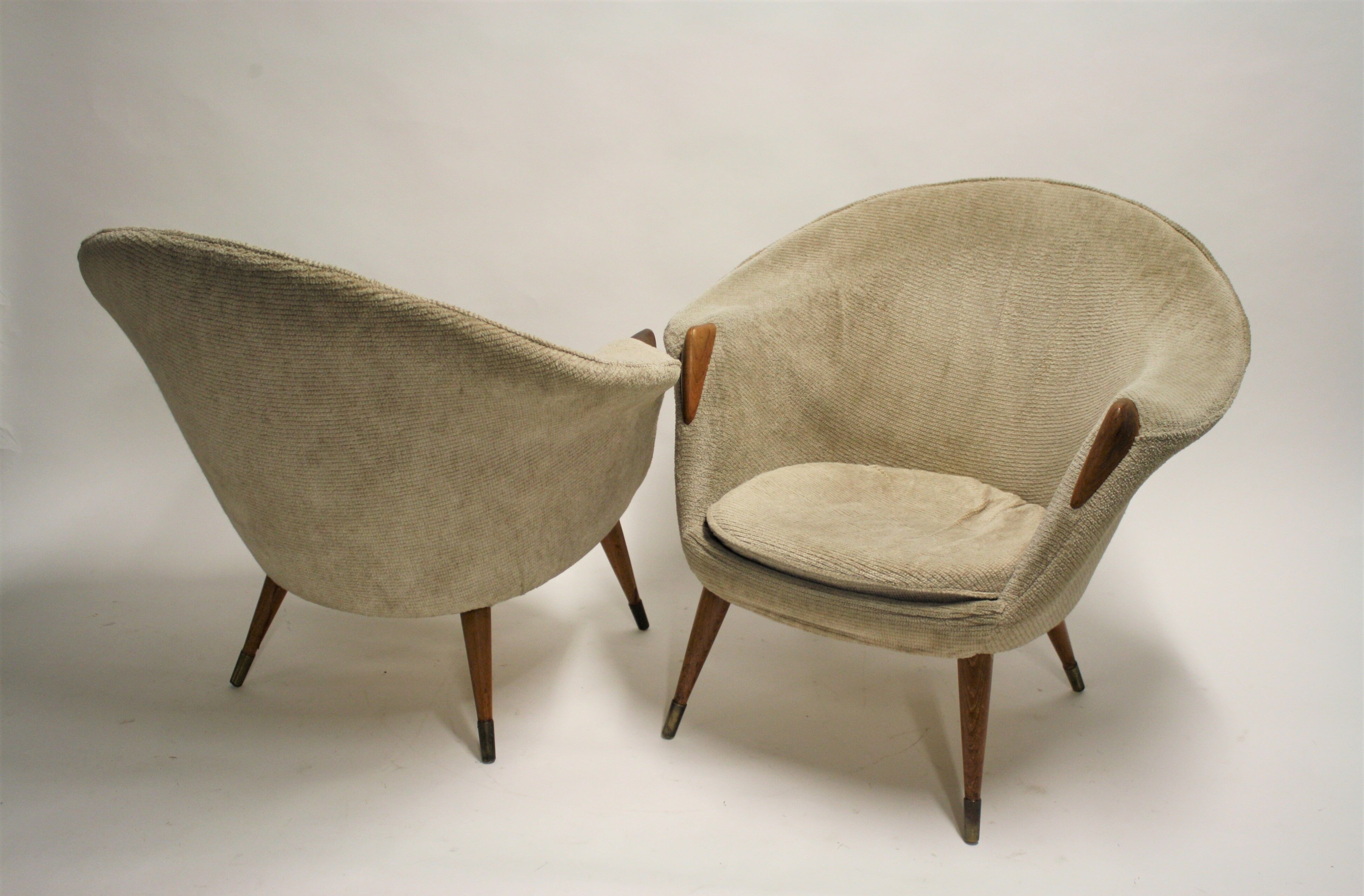Pair of vintage cocktail chairs, 1960s
