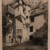 Gravure par René Pinard Archidiaconé de la Mée Nantes