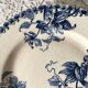 Dish, Bordeaux iron earth compote dish, clematis