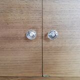 50s 2-door oak bedside