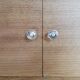 50s 2-door oak bedside