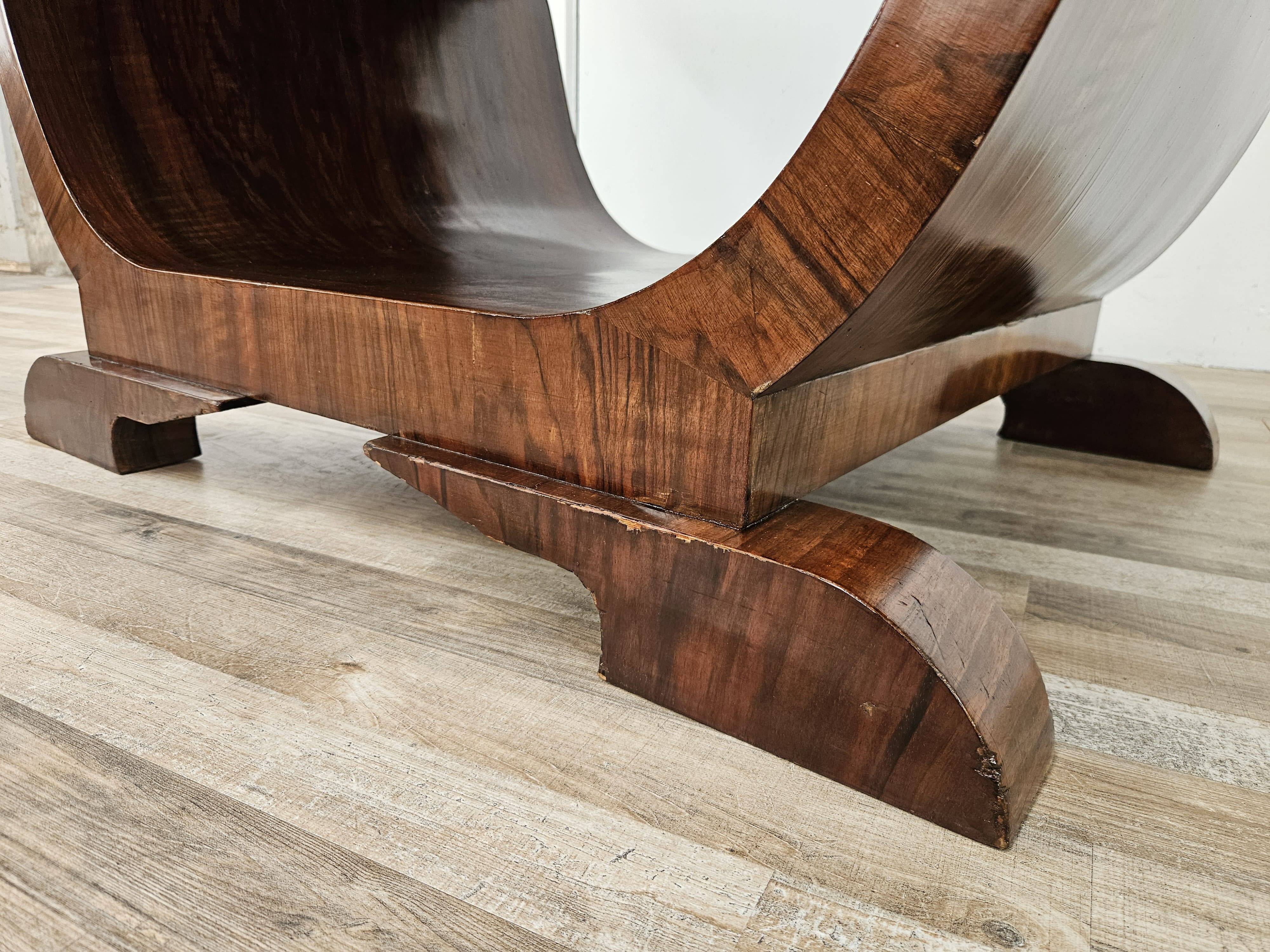 Art Decò dining table in walnut burl, 1940