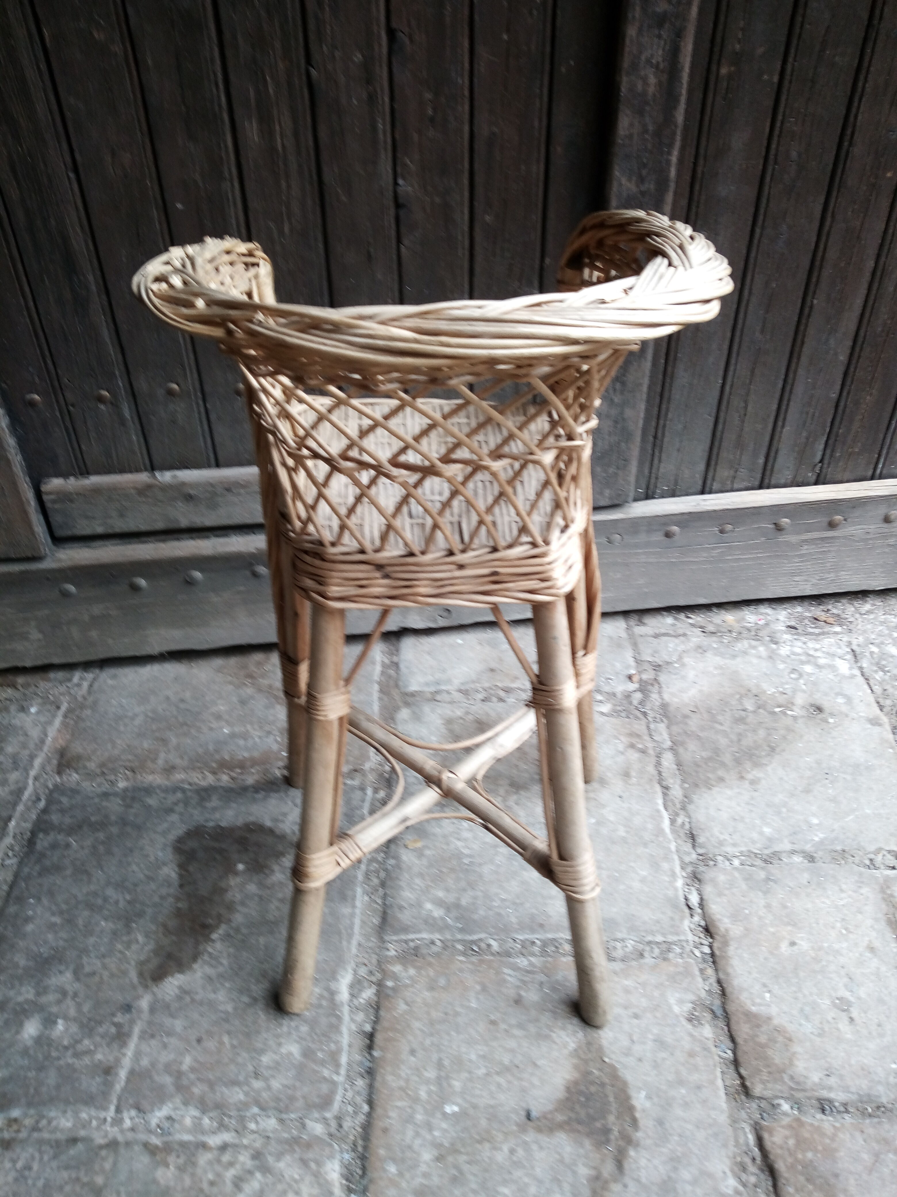 High chair child wicker
