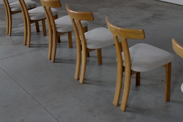 Chaises de salle à manger à dossier en T - Europe des années 1960