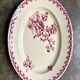 Gien oval dish in pink ironstone, "Chardons" service