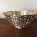 Braided silver metal basket