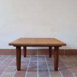 Scandinavian coffee table in ribbed wood