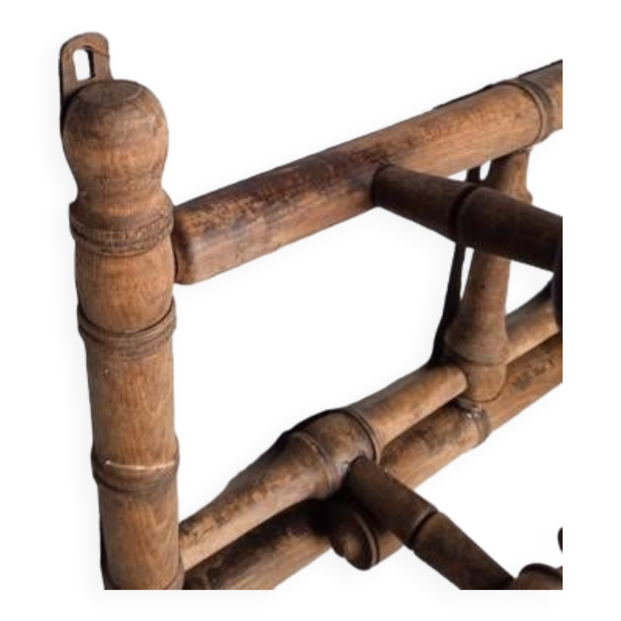 Bamboo style wooden wall coat hook ep 1940