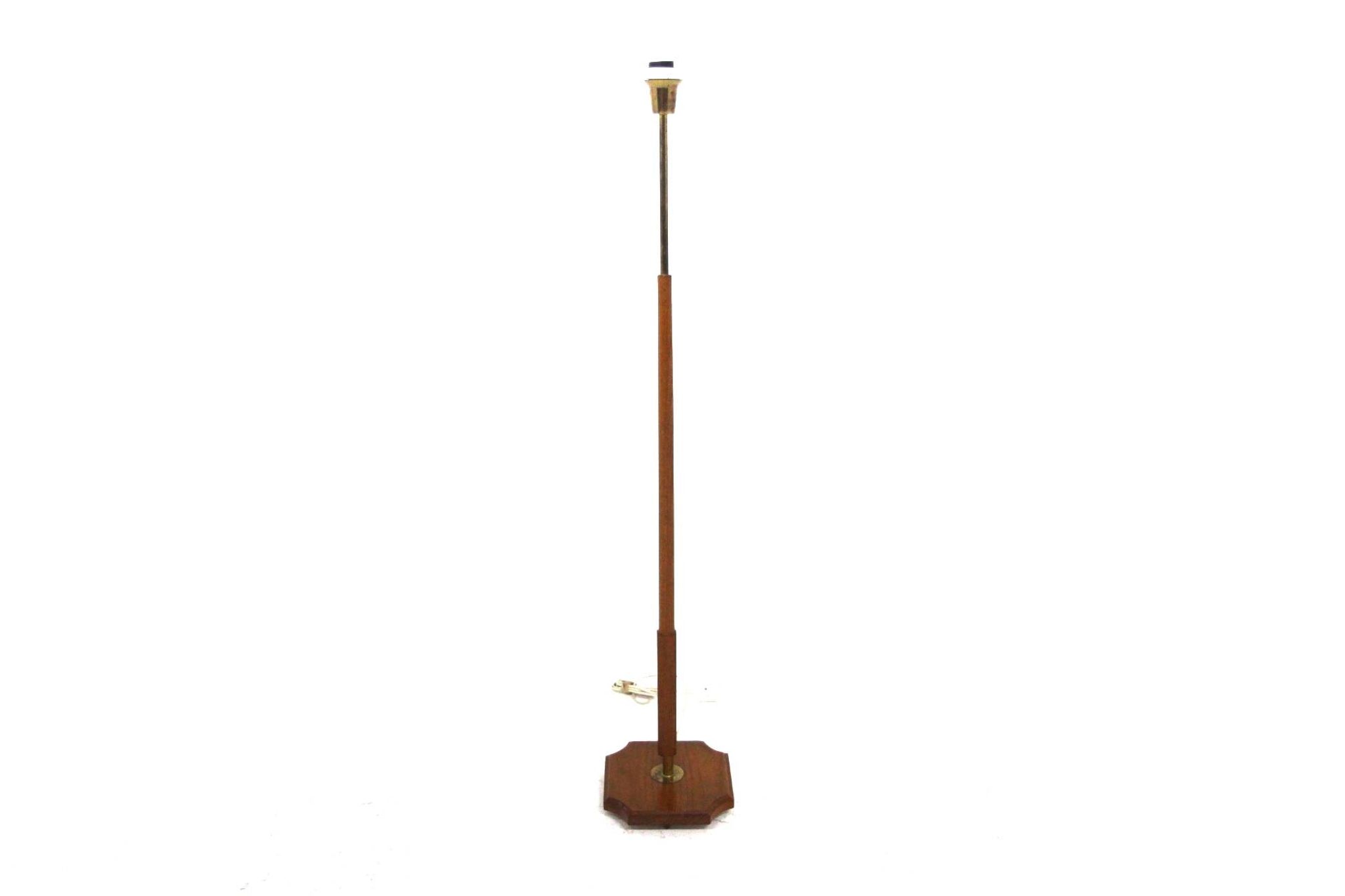Lampadaire scandinave en teck et métal, Suède, 1960