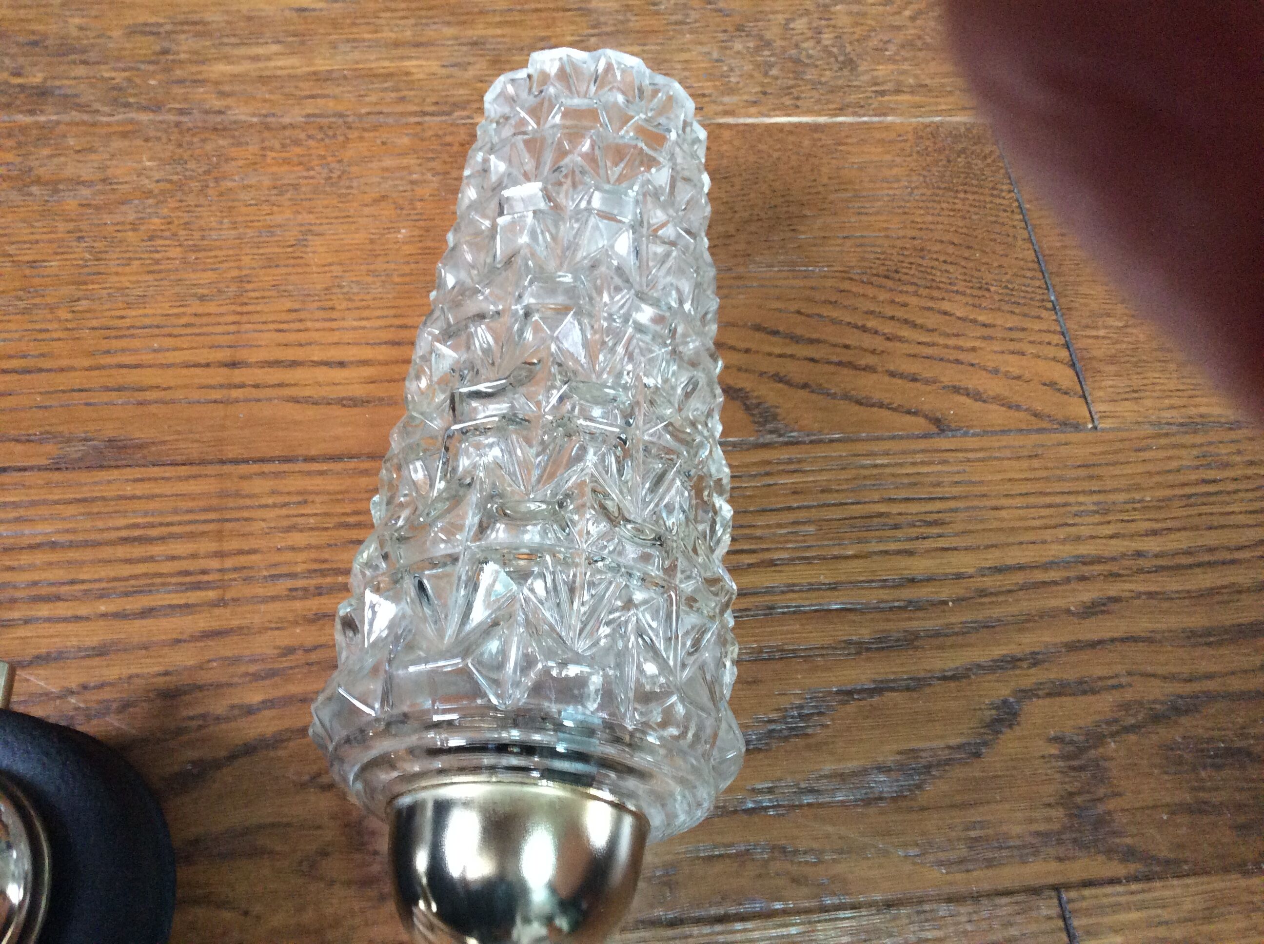 Double wall lamp glass and brass