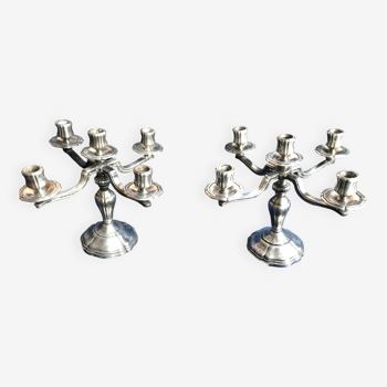 Pair of Saint Médard 5-light candlesticks