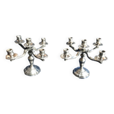Pair of Saint Médard 5-light candlesticks