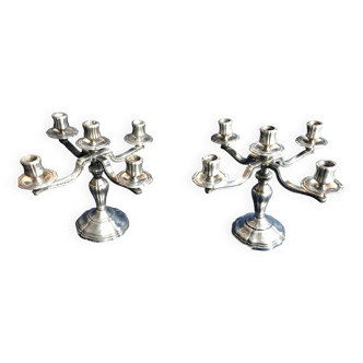 Pair of Saint Médard 5-light candlesticks