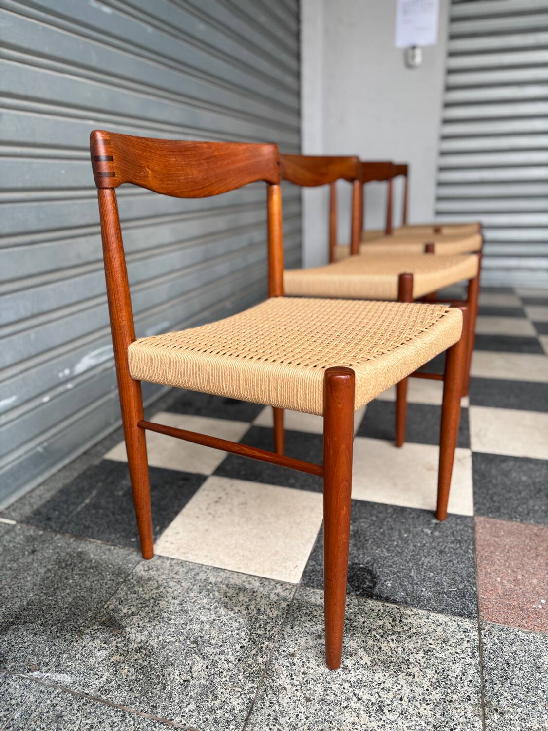 Set of 4 chairs by H.W. Klein for Bramin