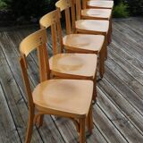 6 chaises baumann n°21 hêtre clair